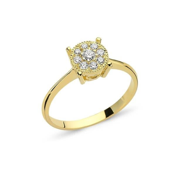 Coronet ring i 14 kt guld fra NURAN med diamanter -15 %