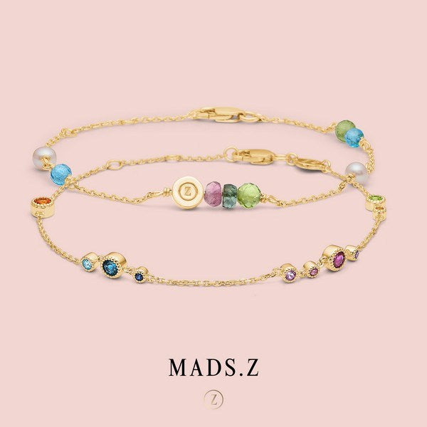 14kt Gold Luxury Rainbow Armband aus der Mads Z Gold Label Kollektion.