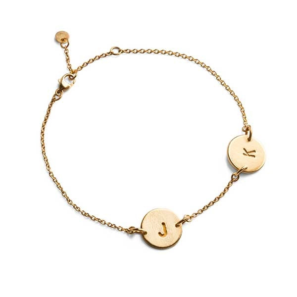 Jane Kønig Lovetag armbånd i forgyldt sølv 2-LOVE-TAG-G