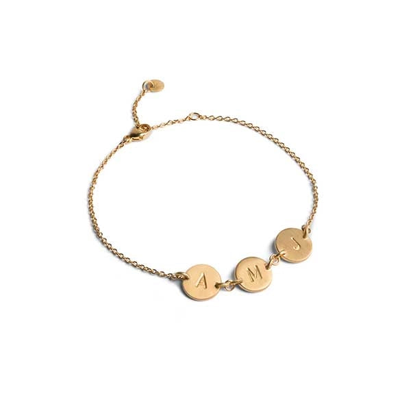 Jane Kønig Lovetag armbånd m 3 vedhæng 3-LOVE-TAG-G