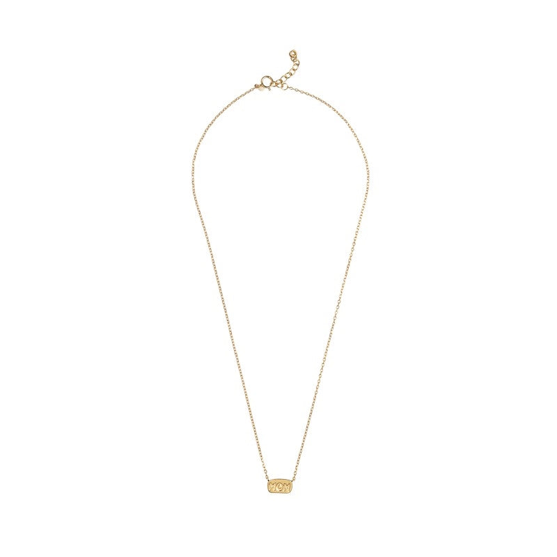 Enamel MOM Statement halskæde i forgyldt N126G 2