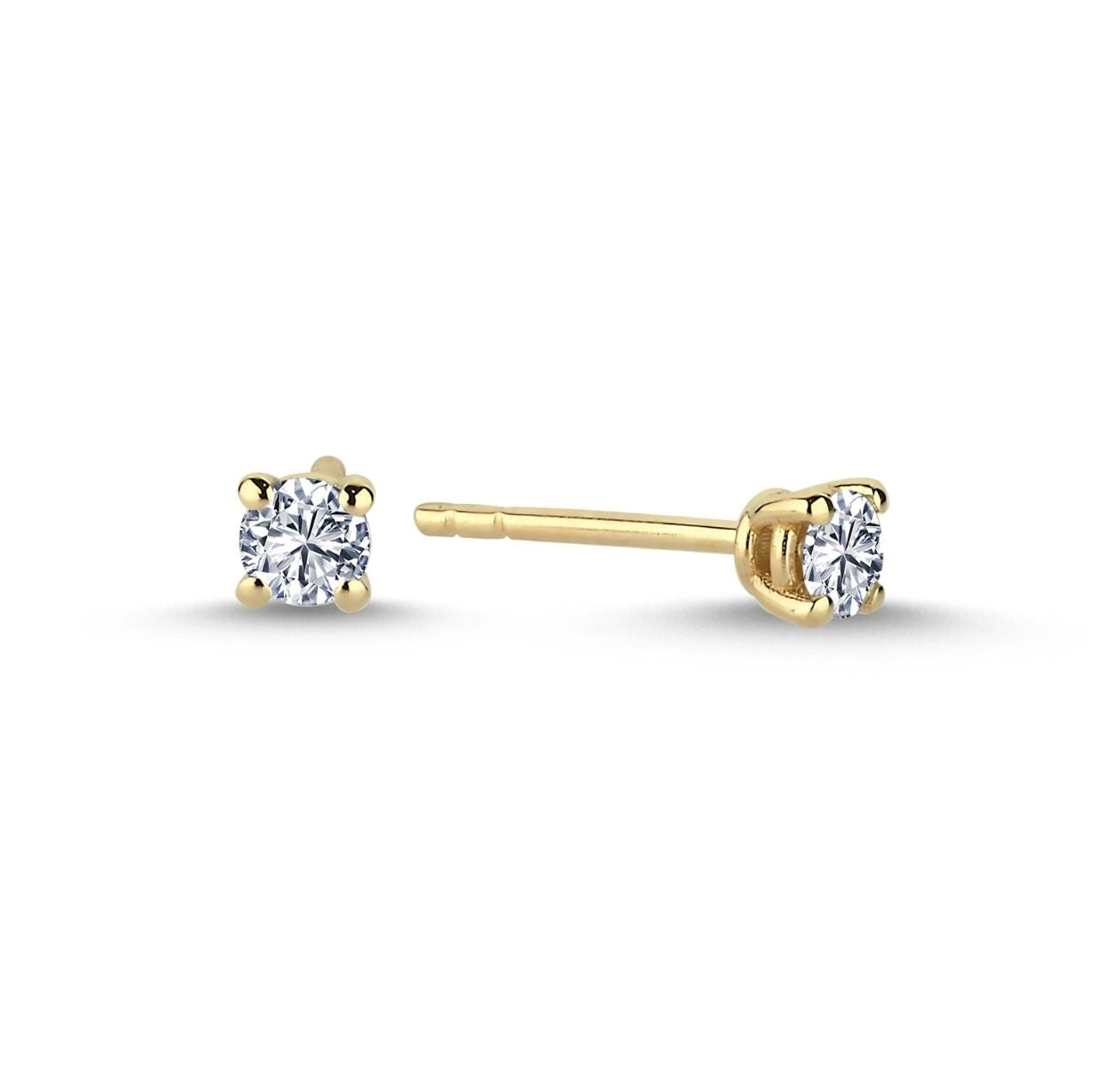 The One Diamant øreringe i 14 kt. guld med i alt 0,26 - 0,76 carat