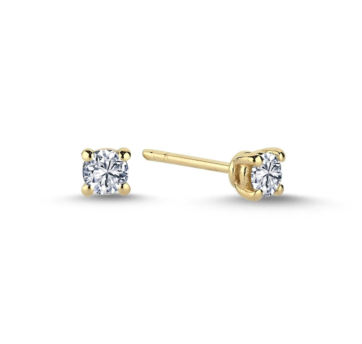 The One Diamant øreringe i 14 kt. guld med i alt 0,26 - 0,76 carat