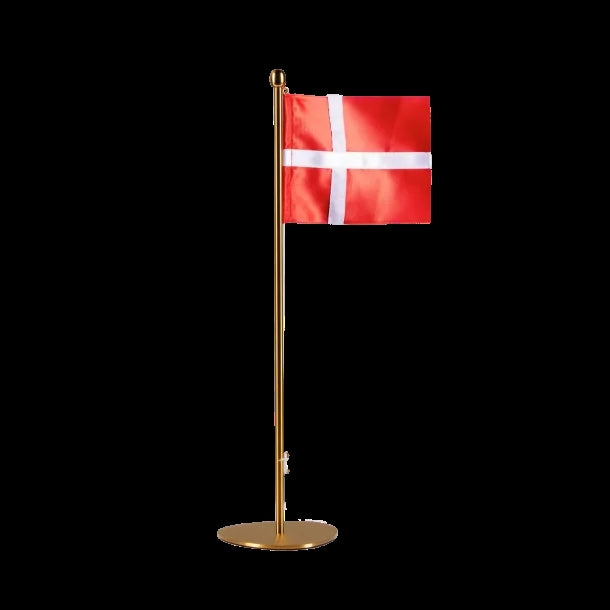 Piet Hein - Messing Lille Bordflag med Dannebrog (35 cm)