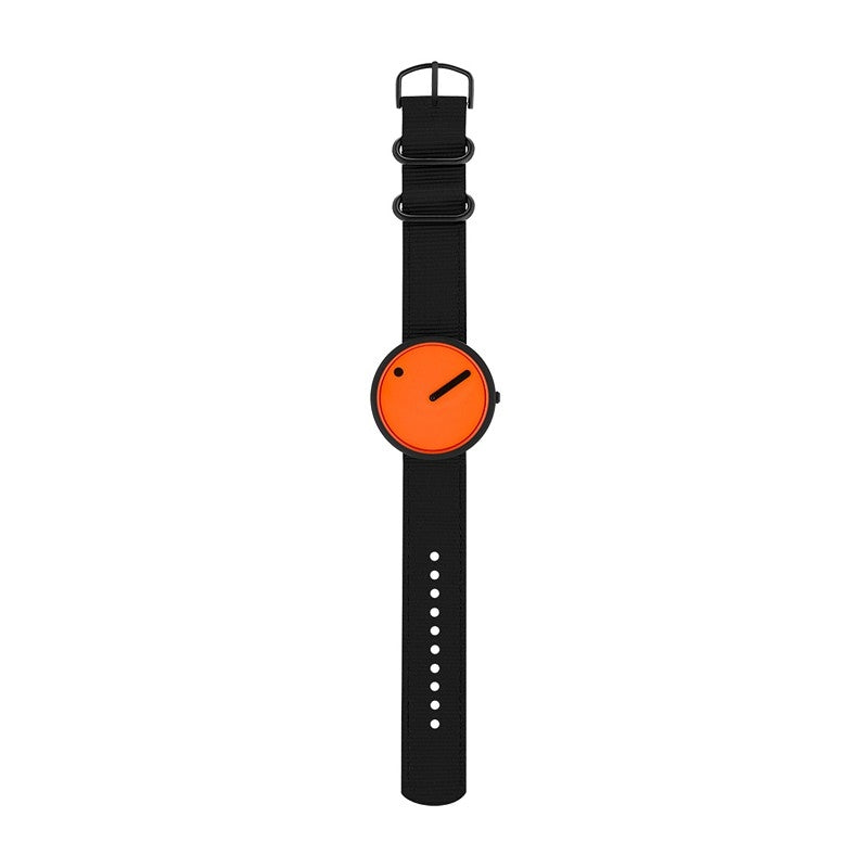 Picto - Signal Orange urskive og Manta Ray Black rem5