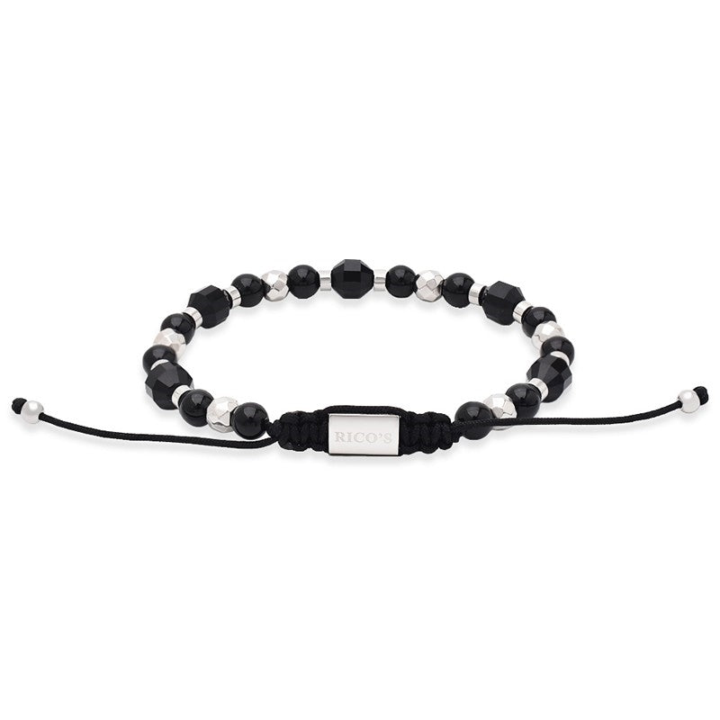 Rico's armbånd med perler i sort agat RC517S 2