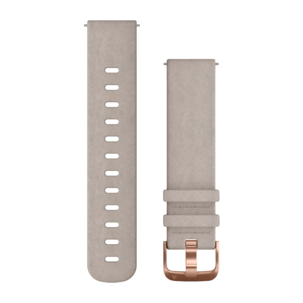 Garmin urremme - Quick release 20mm. Grå ruskind