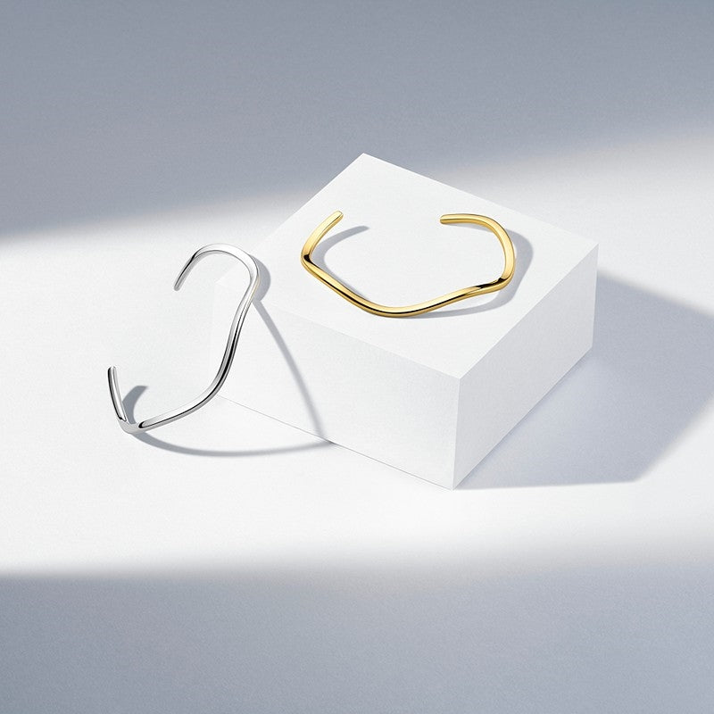 Sif Jakobs - Bangle Ellera Waves Pianura armbånd i sølv