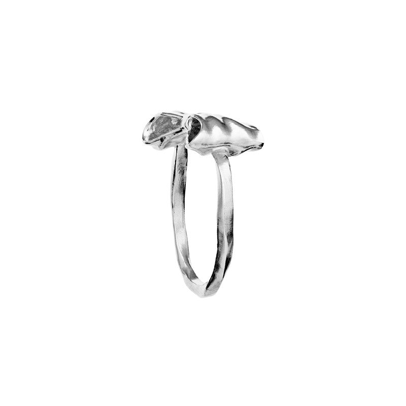 Satin ring i sølv fra Maanesten 4832c
