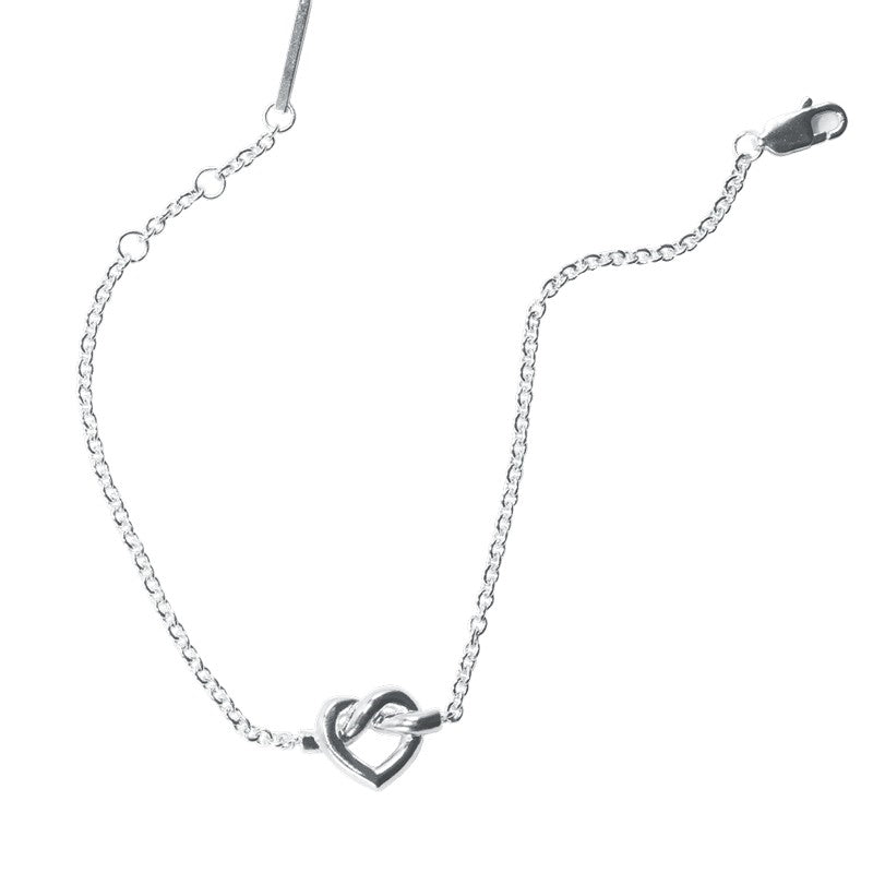 Tied Heart armbånd i sølv fra Jane Kønig