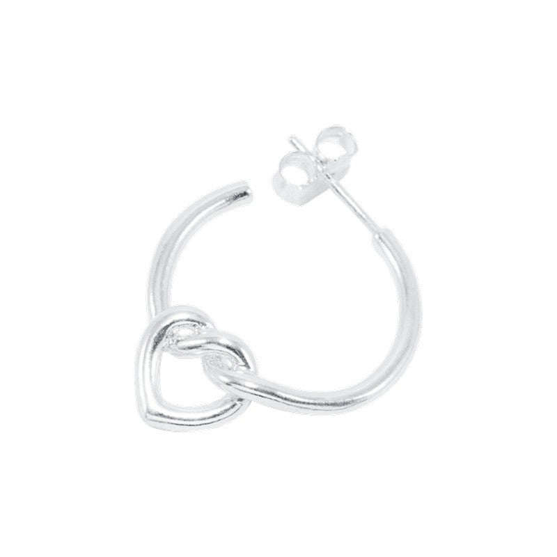 Jane Kønig - Tied hoop i sølv