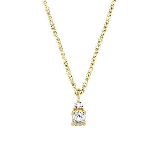 Petit rund - Diamant halskæde i 14 kt. guld | V1110