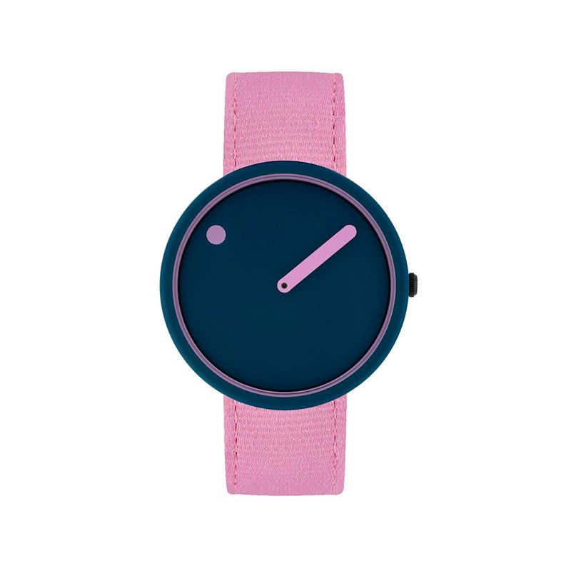 Picto - Deep Blue urskive med Pink Reef rem