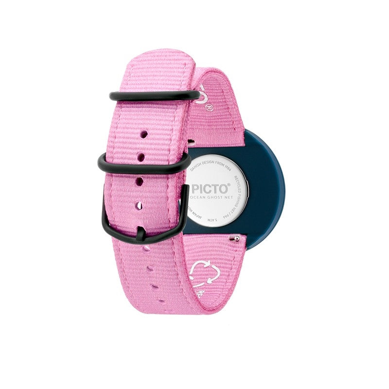 Picto - Deep Blue urskive med Pink Reef rem 3