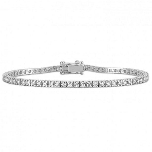 Tennisarmbånd i 14 kt hvidguld m. i alt 1,78ct. X1120hg
