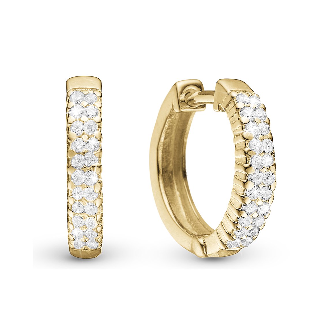 Christina Charmed Hoops øreringe i forgyldt sølv med zirkonia 13 mm