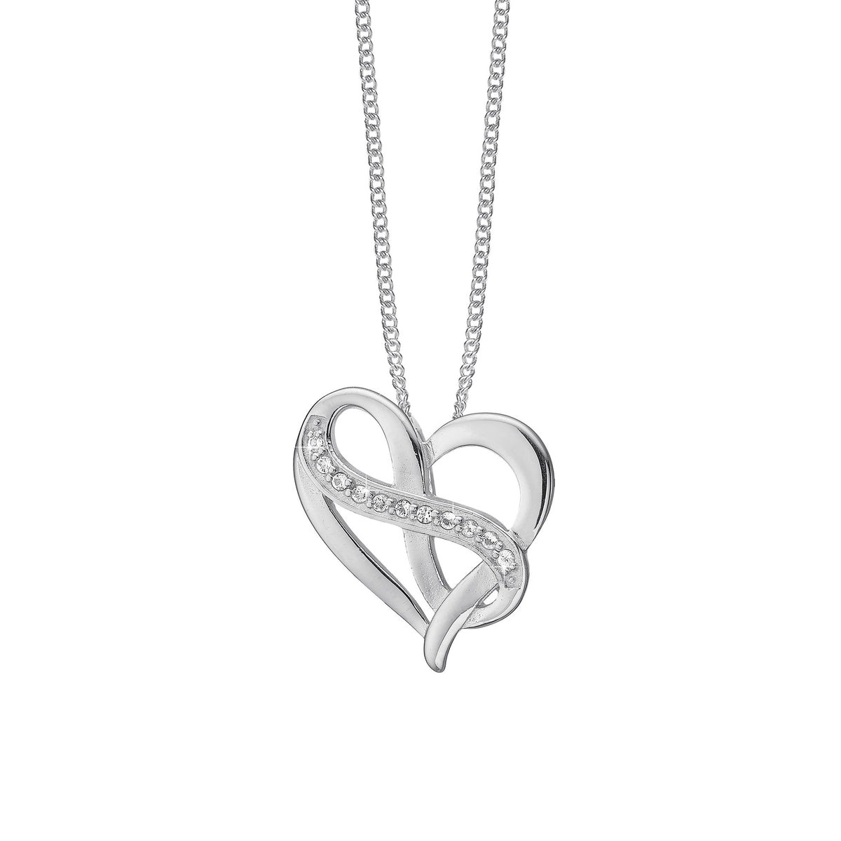 Christina HEART WITH ETERNITY vedhæng i sølv 680-S96