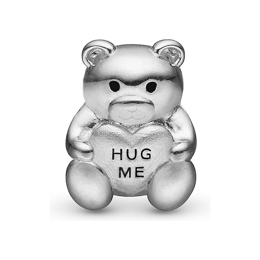 Christina Hug Me Bear charm i sølv til læderarmbånd