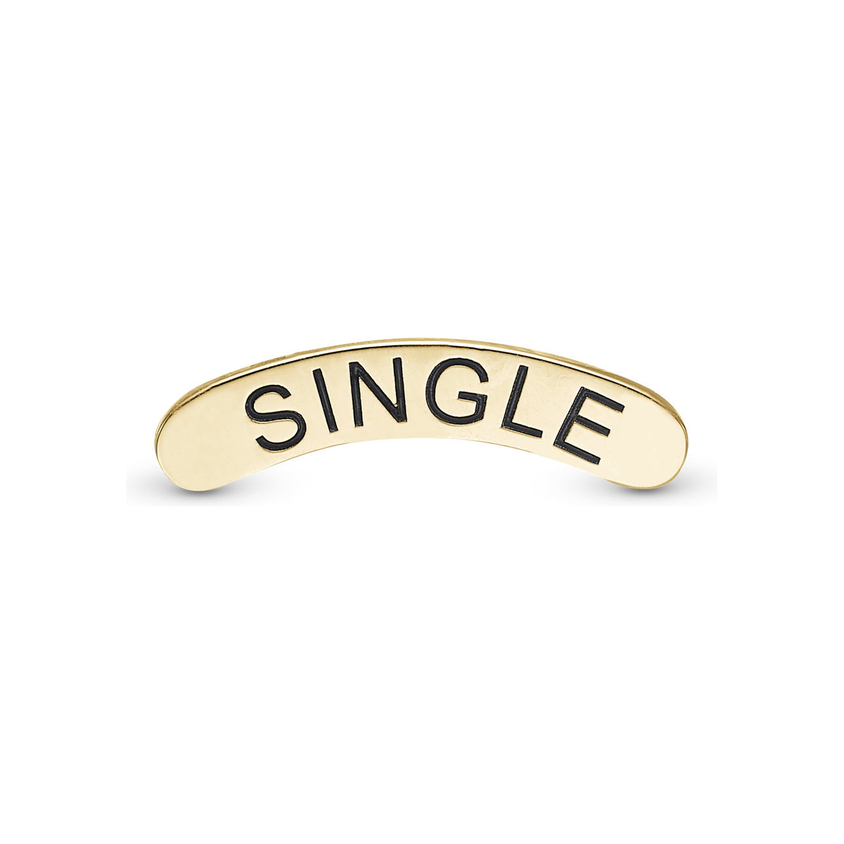 Christina Jewelry & Watches forgyldt charm til ur – "Single"-element i forgyldt sølv med bueformet design