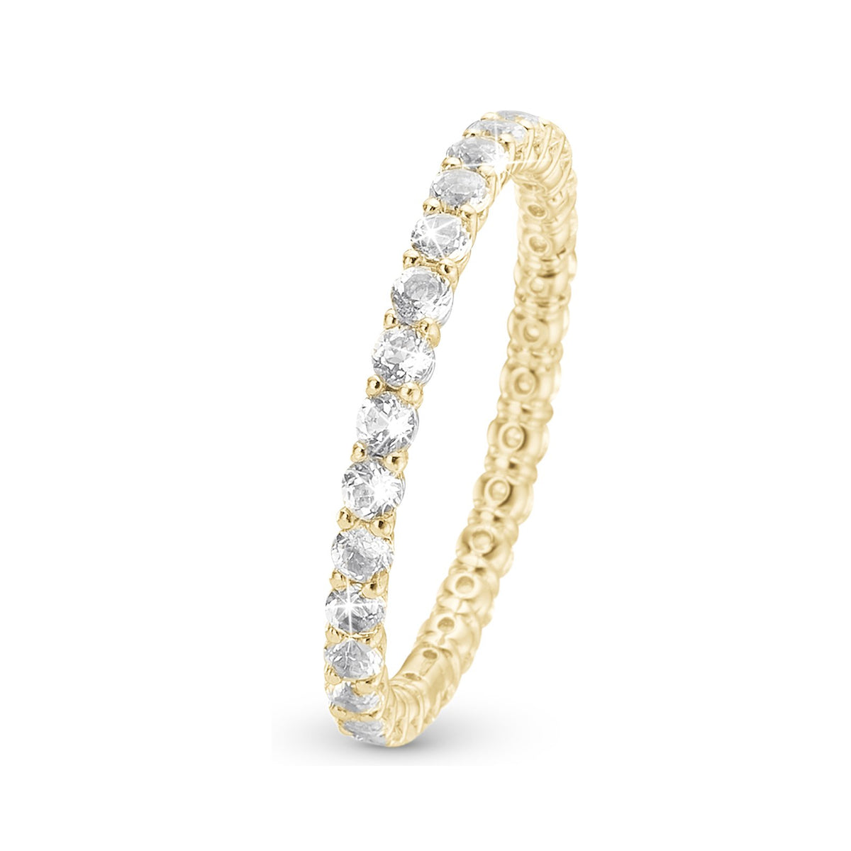 Christina Unforgettable Love ring i forgyldt sølv med topas