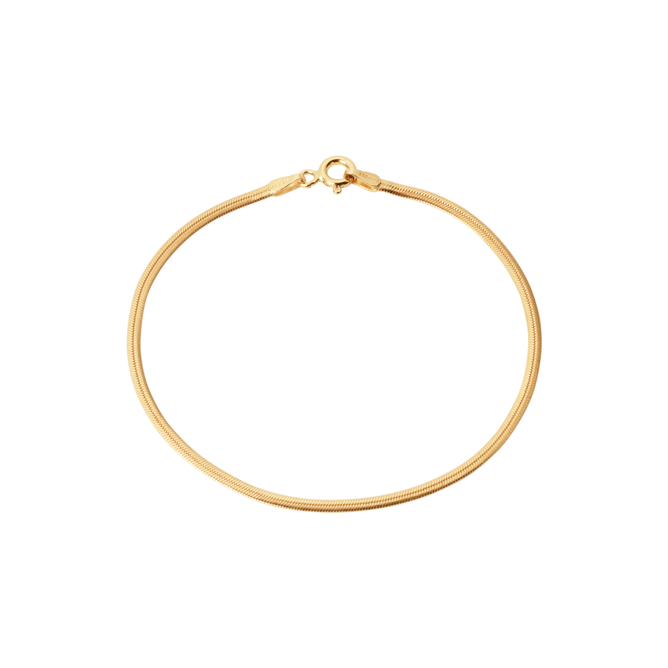 Camille Brinch Small Essentia Snake Bracelet forgyldt