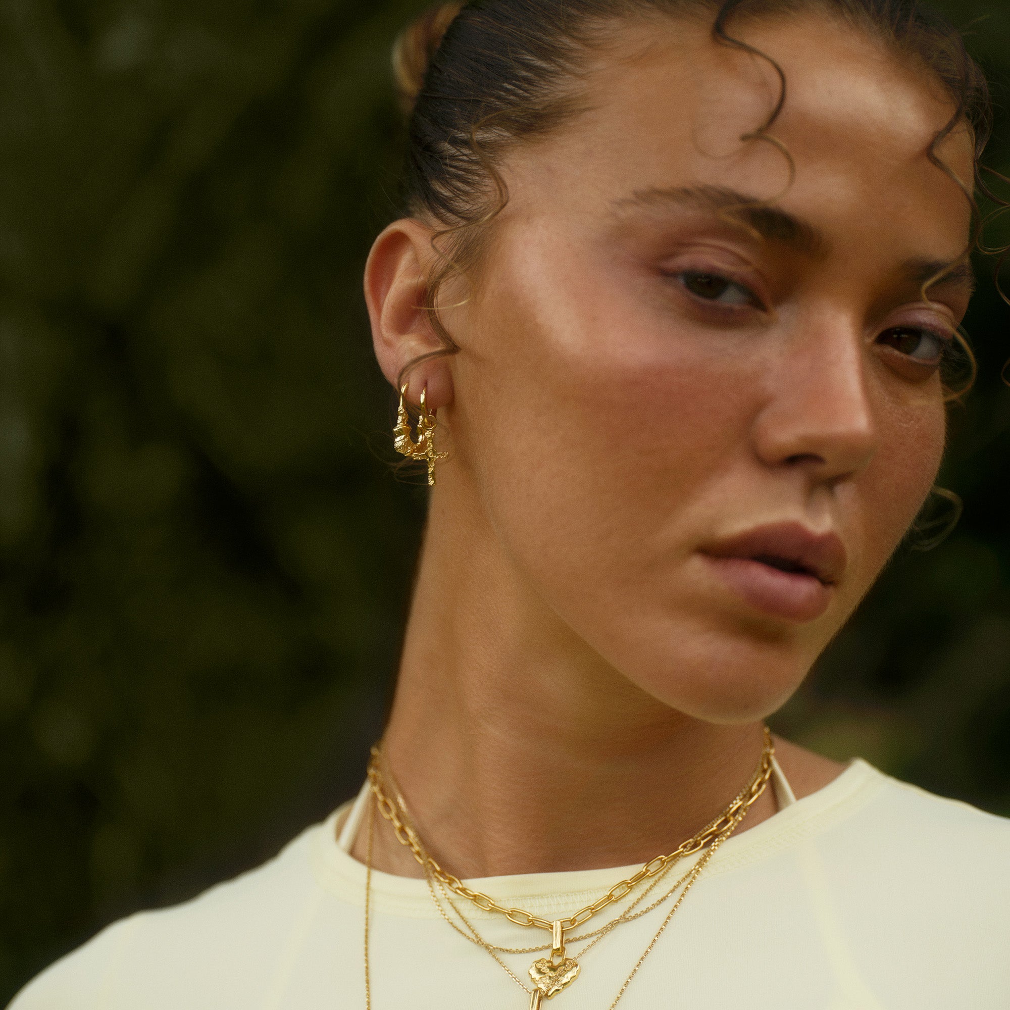 Camille Brinch Lumina Contrast Earrings forgyldt styling