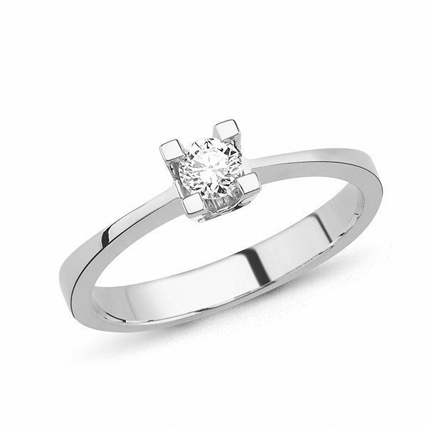 Nuran STAR prinsessering i 14 kt hvidguld med diamant