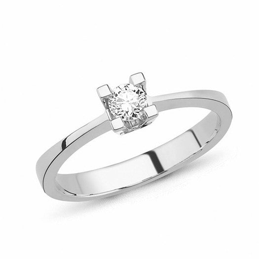 Diamantring i 14 kt. hvidguld med 0,30ct brillant