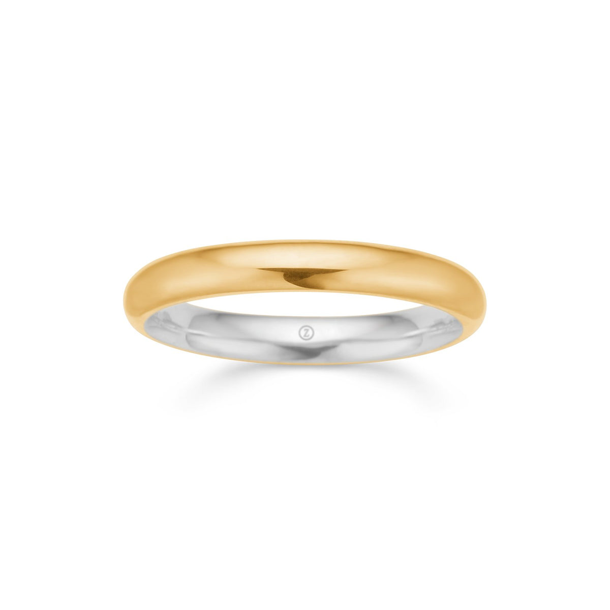 Mads Z glat herrering 3 mm i 8 kt. guld med sølvkerne, til sættet med stjernedrys