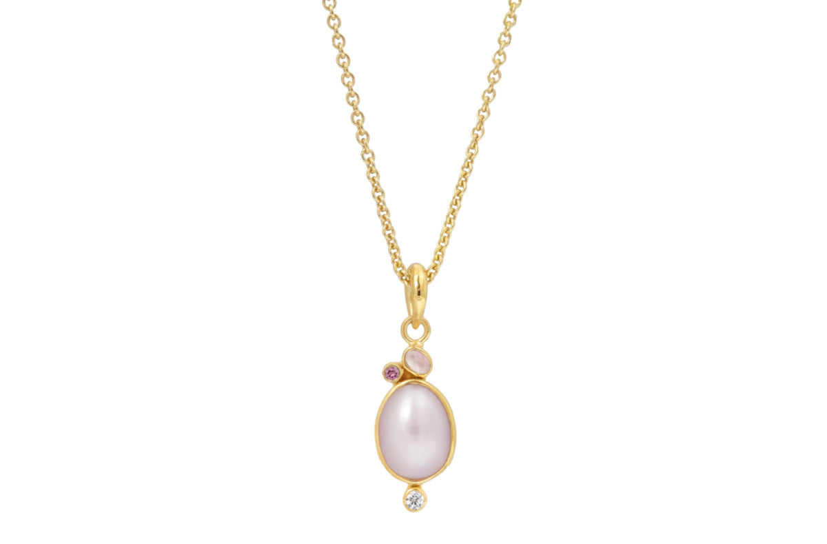 Rabinovich Passion Pink collier forgyldt sølv