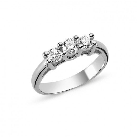 14 kt. Tria hvidguld ring med diamanter fra 0,16-0,64 ct.