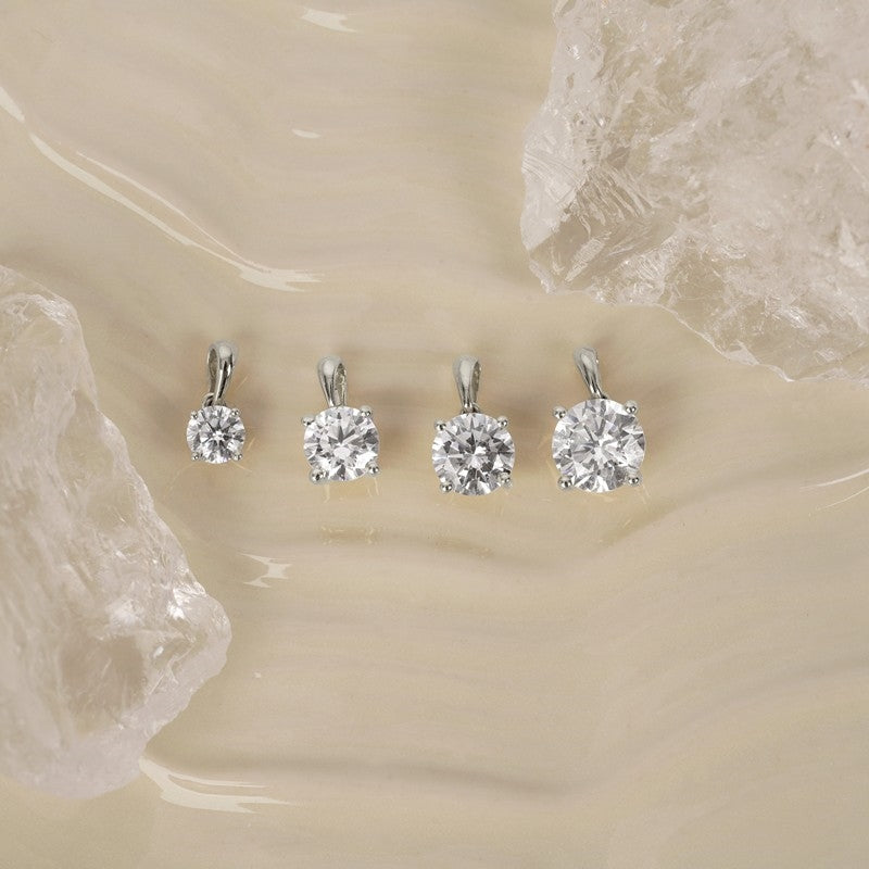LUXURY Vedhæng i 14 kt hvidguld med lab-grown diamant 0,25-1,0 ct