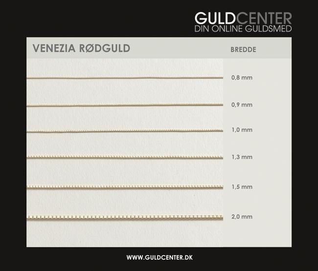 Venezia - Guld halskæde i 8kt. guld