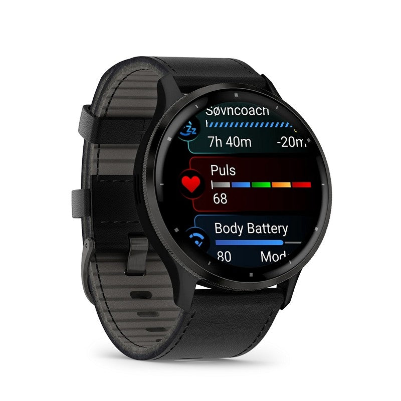 Garmin Venu 3 sort urkrans i stål 010-02784-52