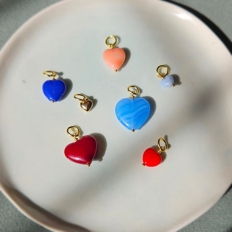 Pico Copenhagen - French Grande Heart Vedhæng, blå