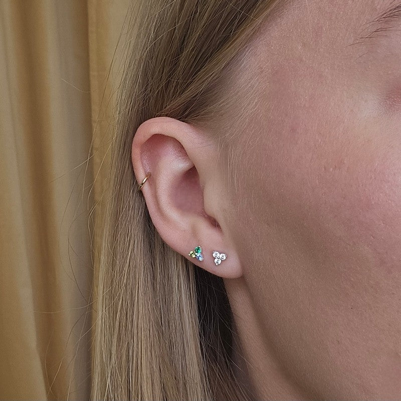 Aqua Dulce - Gunnva White Ørestikker i forgyldt sterlingsølv