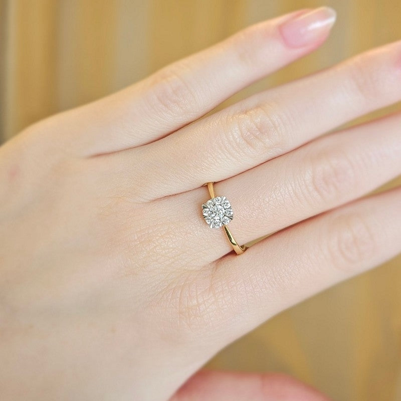 Diamond Dream ring i 14 karat guld i alt 0,325 carat