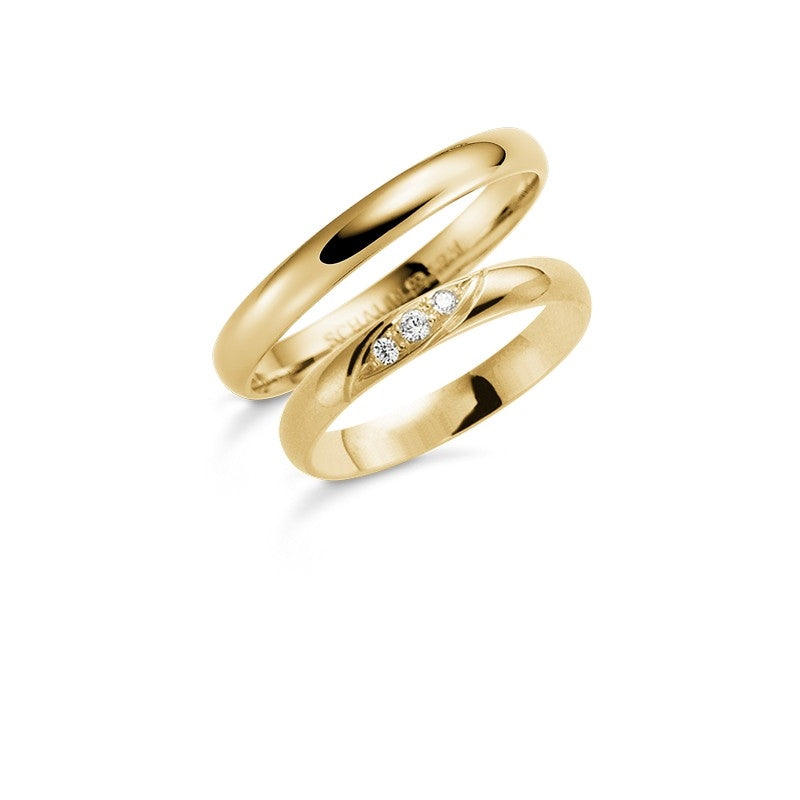 Aagaard vielsesringe i guld med brillanter – elegant nordisk design