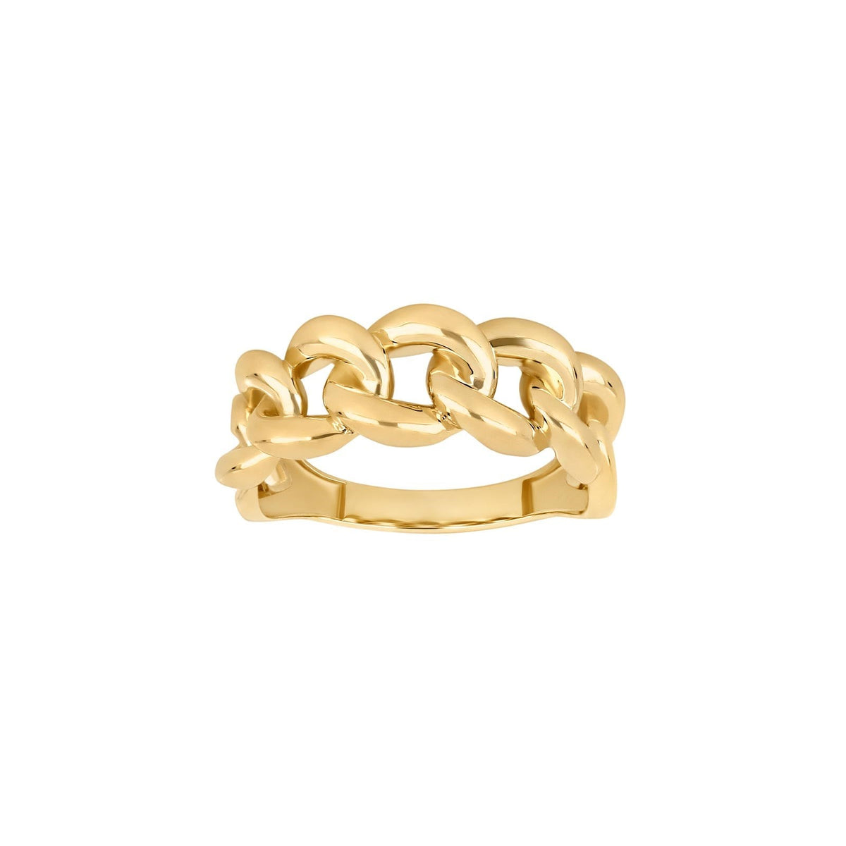Siersbøl ring i 8 karat guld med klassisk panserkæde-design