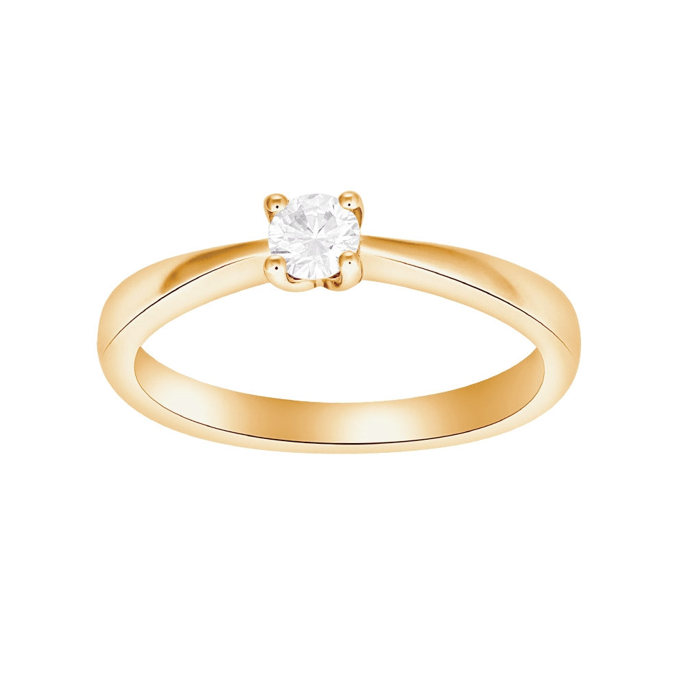 Siersbøl Heart prinsessering i guld fra 0,05-0,25 ct.