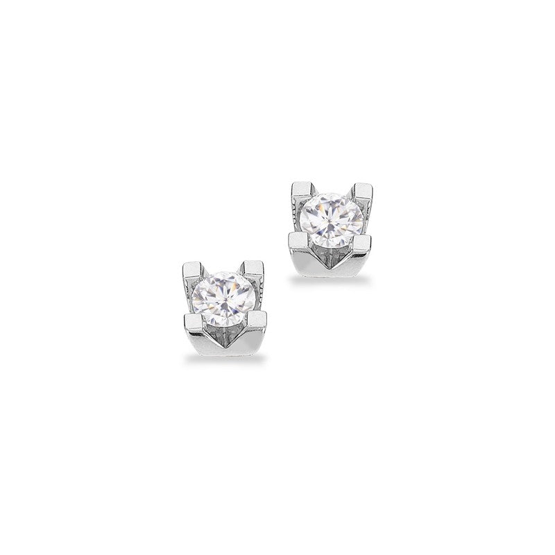 Kleopatra Ørestikker i 8 kt. hvidguld med 0,10ct.-0,30ct. diamanter