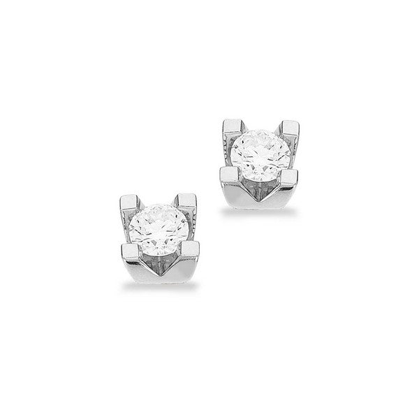 Kleopatra Ørestikker i 14 kt. hvidguld 0,10ct.-0,50ct. diamanter