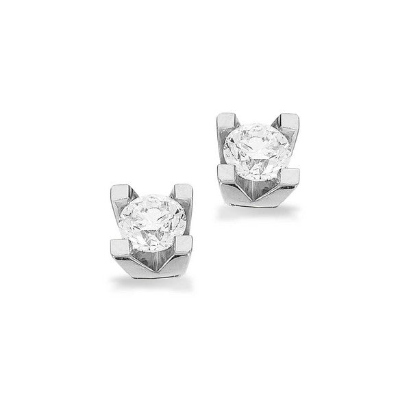 Kleopatra Ørestikker i 14 kt. hvidguld 0,10ct.-0,50ct. diamanter