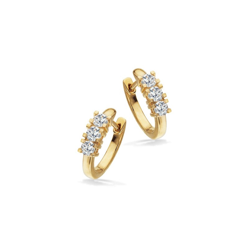 Kleopatra Diamant clip-creoler i 14 kt guld med i alt 0,20-0,42ct
