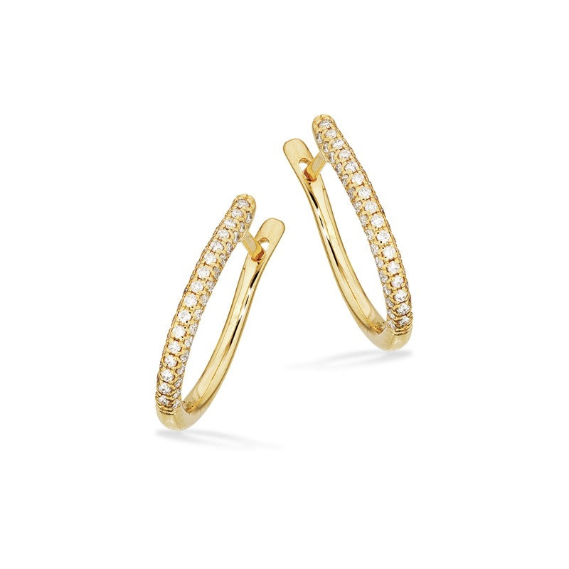 Dazzling - 14 kt. creoler med 0,34H-W/SI diamanter
