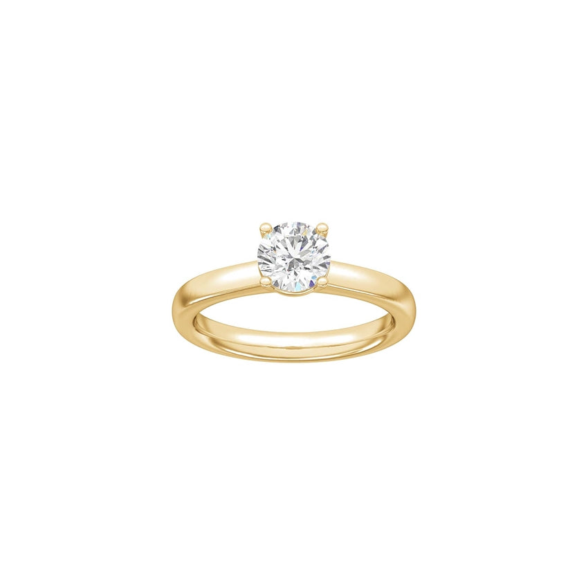 Klassisk rund rødguldsring med 1,0ct lab-grown diamant fra Siersbøl Luxury