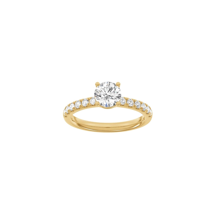LUXURY Classic rund 14kt rødguldsring med 1,4ct lab-grown diamanter fra Siersbøl Luxury
