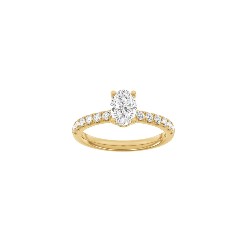 Classic oval rødguldsring med 1,4ct lab-grown diamanter fra Siersbøl Luxury