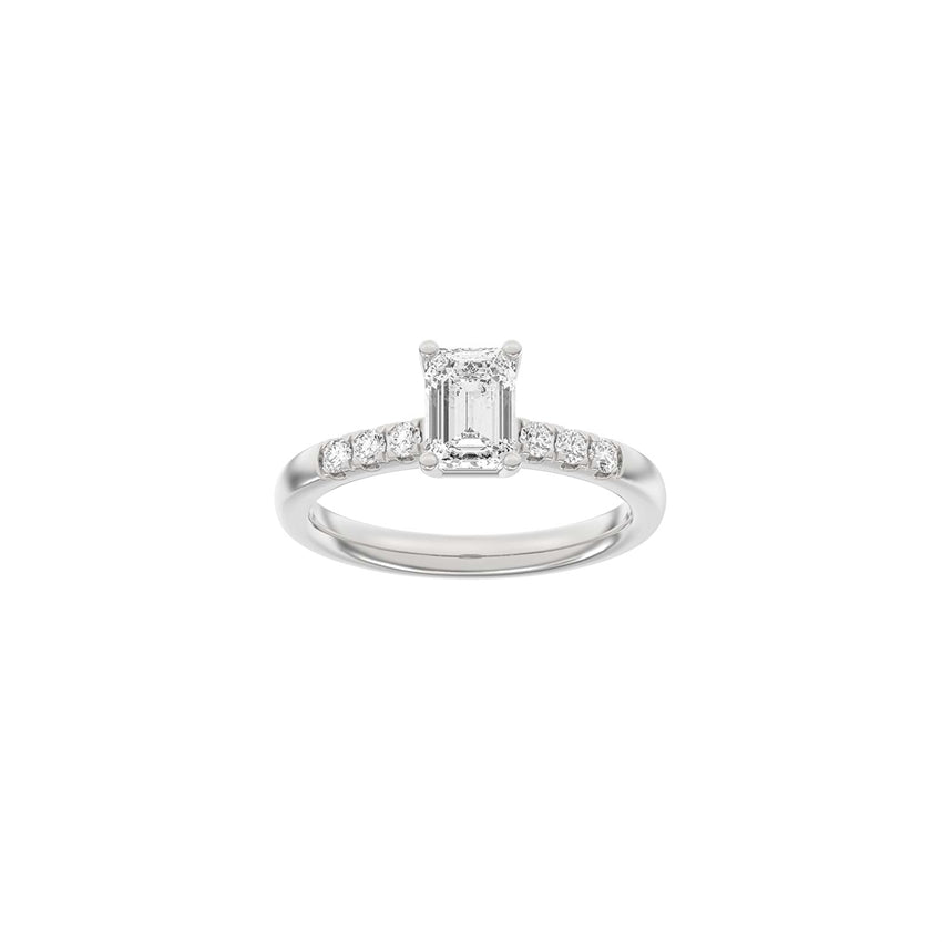 Siersbøl Luxury Classic firkantet ring i 14 kt hvidguld med 1,2 ct lab-grown diamanter