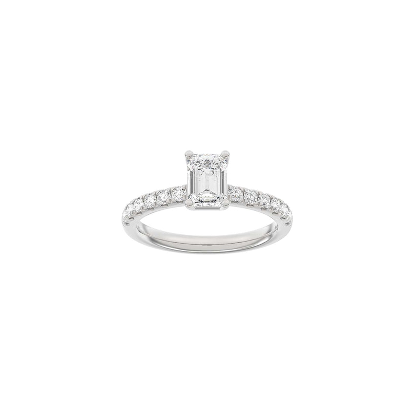 Siersbøl Luxury Classic firkantet ring i 14 kt hvidguld med 1,4 ct lab-grown diamanter